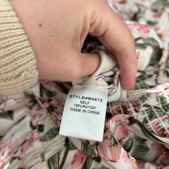 Jodiful Floral High Waist Ultra Wide Leg Flowy Pants Sz S - Picture 13 of 13